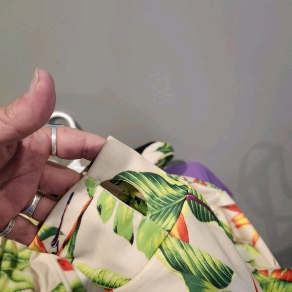 The North Face Mens  Full Zip Hoodie Hawaiian Birds Paradise Print Size M - Picture 5 of 9